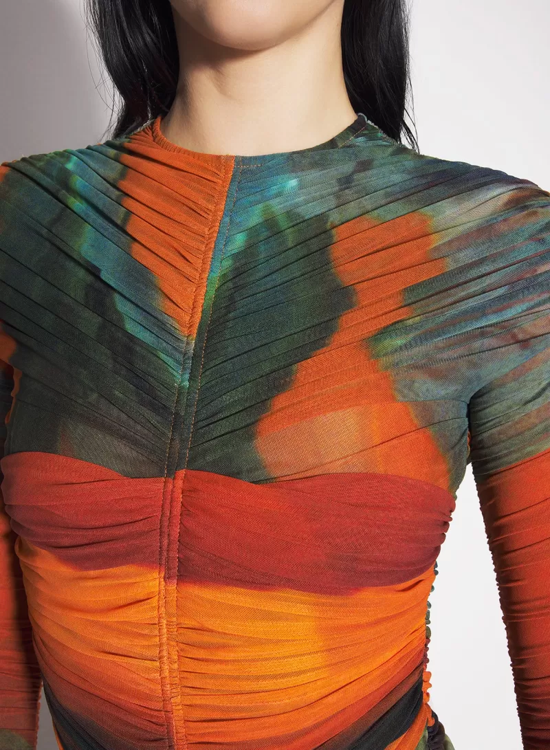 New MUGLER Archive print mesh bodysuit