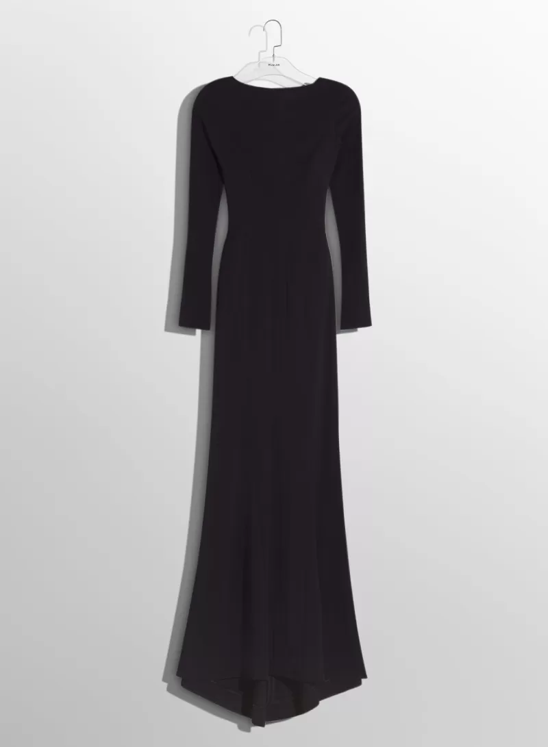 black_backless_buckled_crepe_gown_5-1.webp Discount MUGLER black backless buckled crepe gown