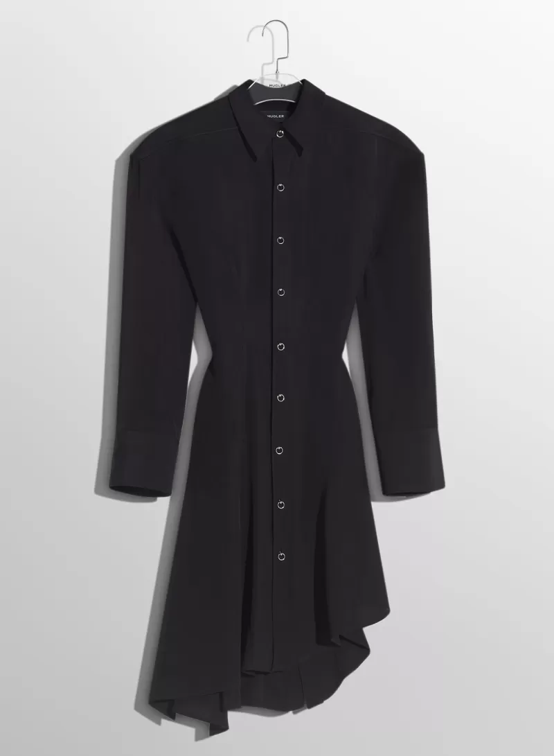 black_backless_shirt_dress_4-1.webp Shop MUGLER black backless shirt dress