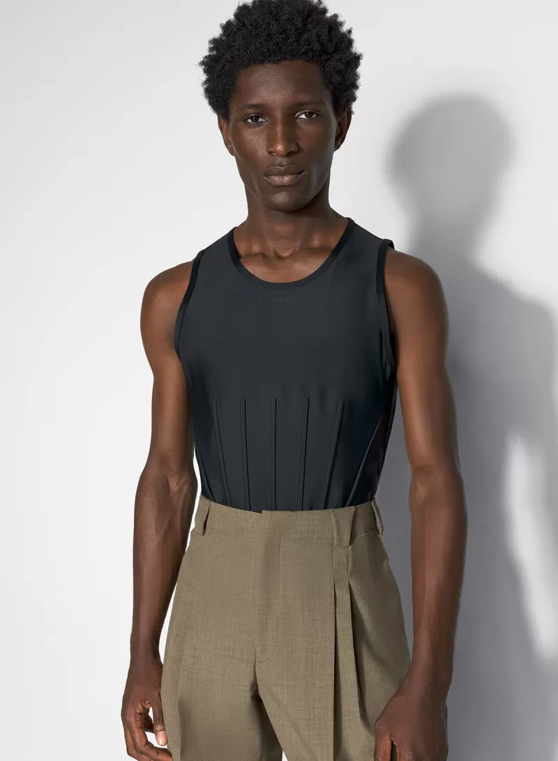 Fashion MUGLER black corseted top