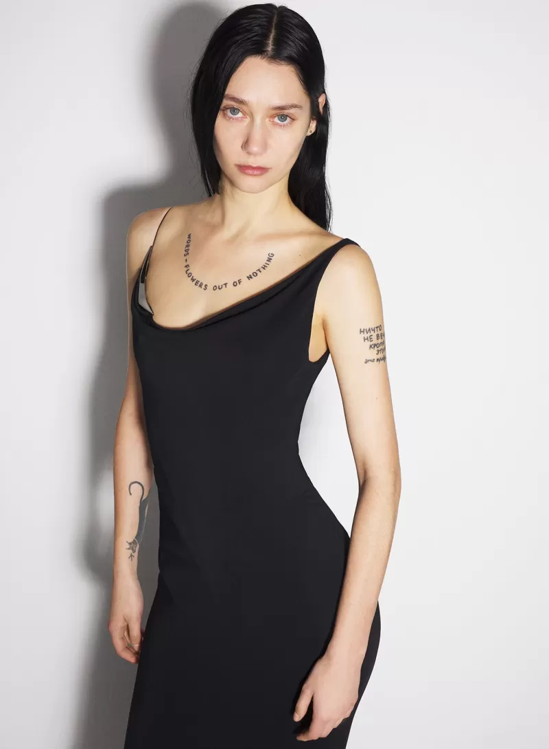 black_crepe_gown_with_metallic_detail_2-1.webp Online MUGLER black crepe gown with metallic detail