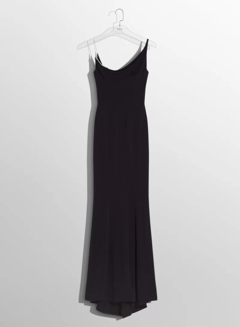 black_crepe_gown_with_metallic_detail_4-1.webp Online MUGLER black crepe gown with metallic detail