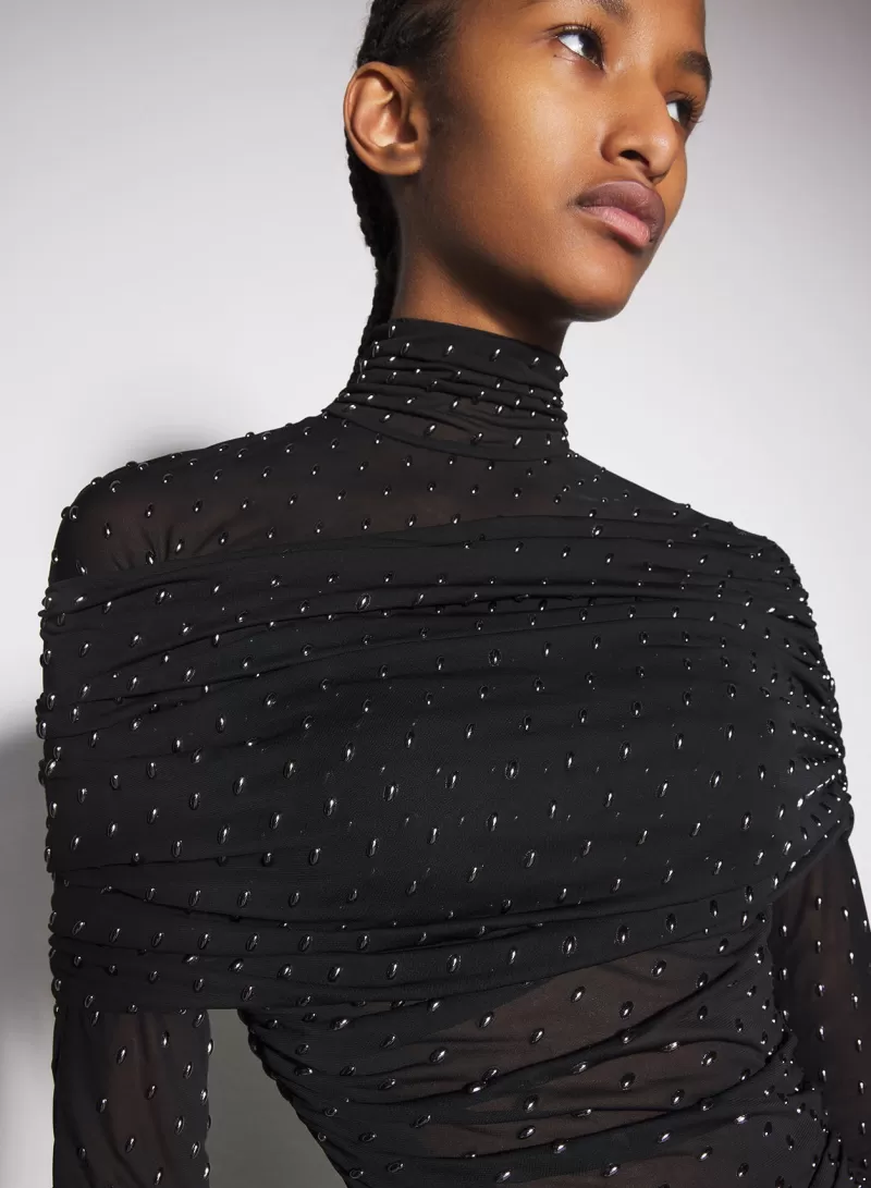 black_embellished_ruched_dress_3-1.webp Cheap MUGLER black embellished ruched dress