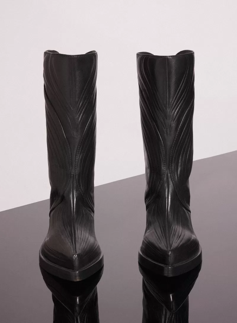 black_embossed_leather_santiag_boots_2-1.webp Online MUGLER black embossed leather santiag boots