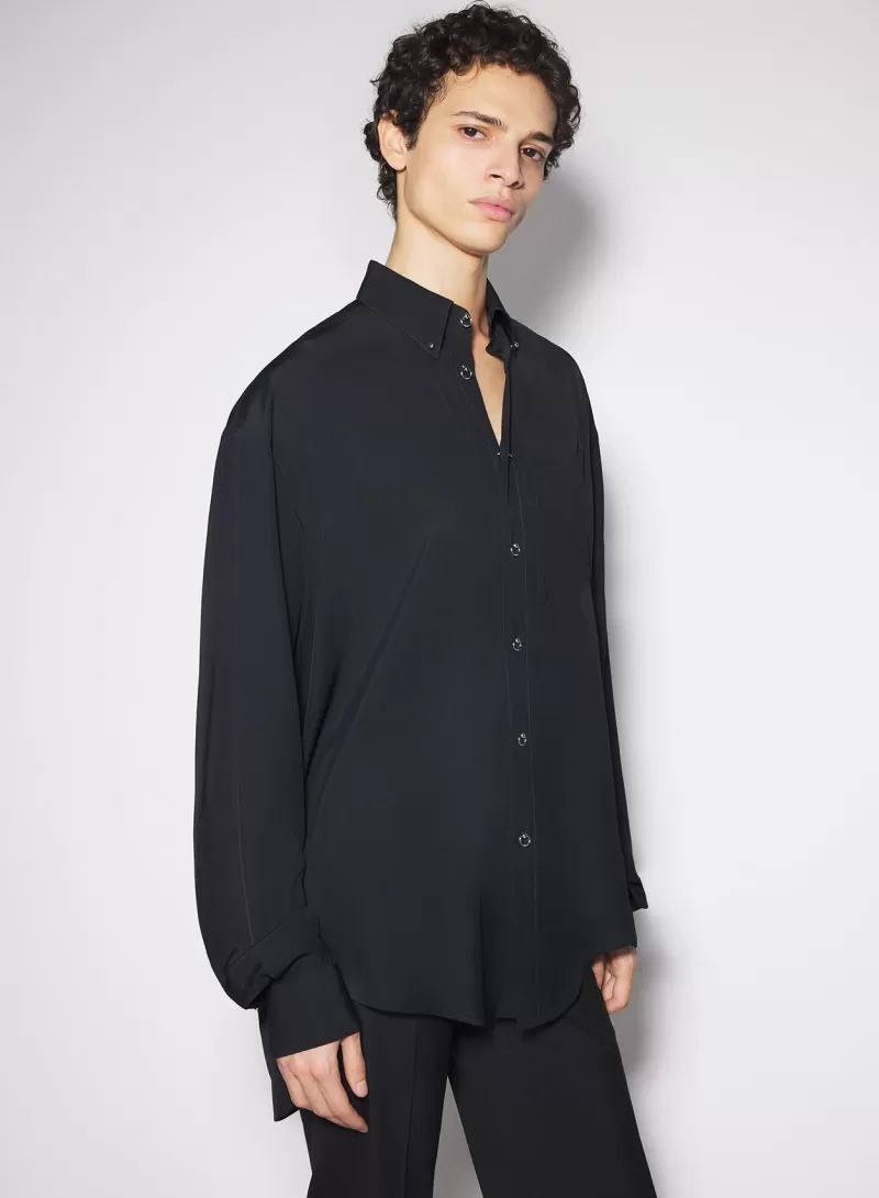 Store MUGLER black fluid piercing shirt