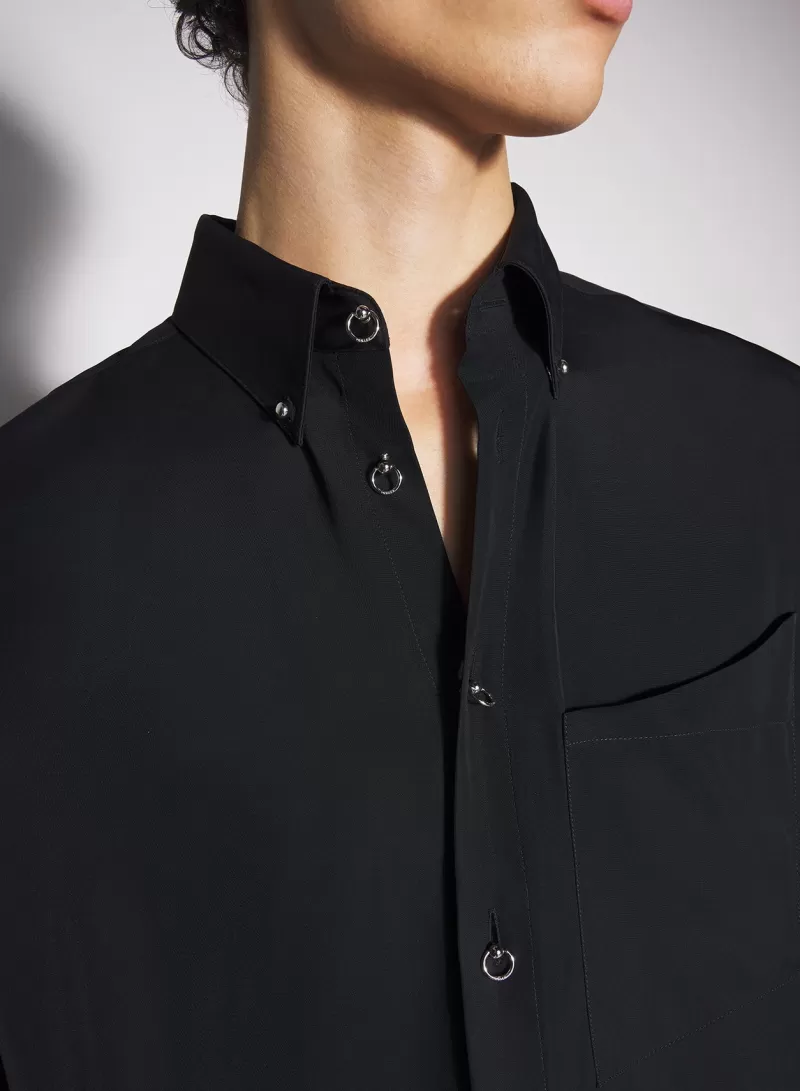 Store MUGLER black fluid piercing shirt