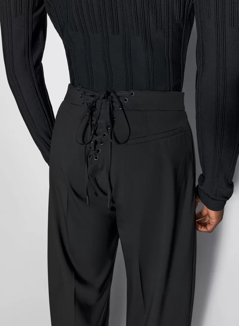 Flash Sale MUGLER black laced up tailoring trousers