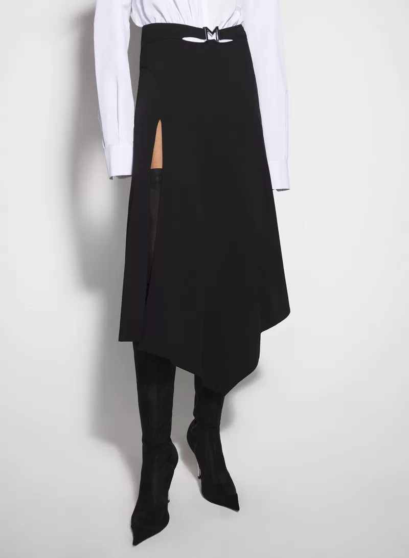 Clearance MUGLER black m slitted skirt