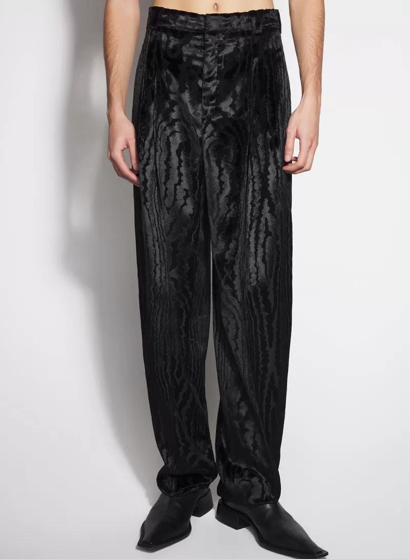 Flash Sale MUGLER black moiré velvet trousers