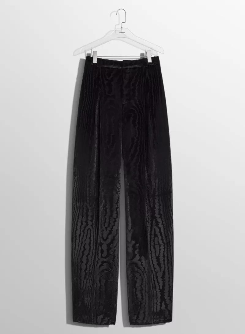 black_moir_velvet_trousers_3-1.webp Flash Sale MUGLER black moiré velvet trousers