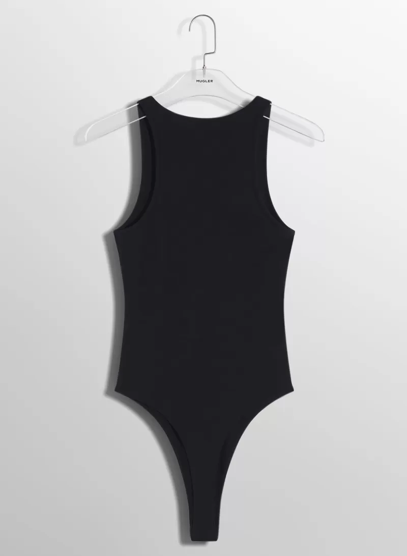 Cheap MUGLER black star bodysuit