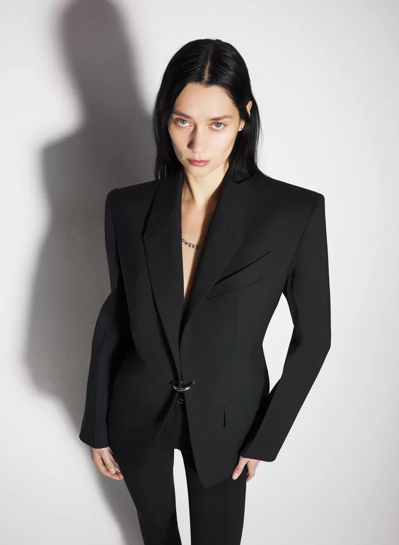 Discount MUGLER black pierced tailored jacket