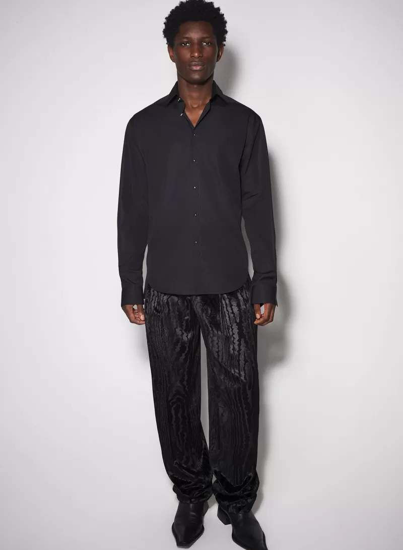 Outlet MUGLER black poplin shirt