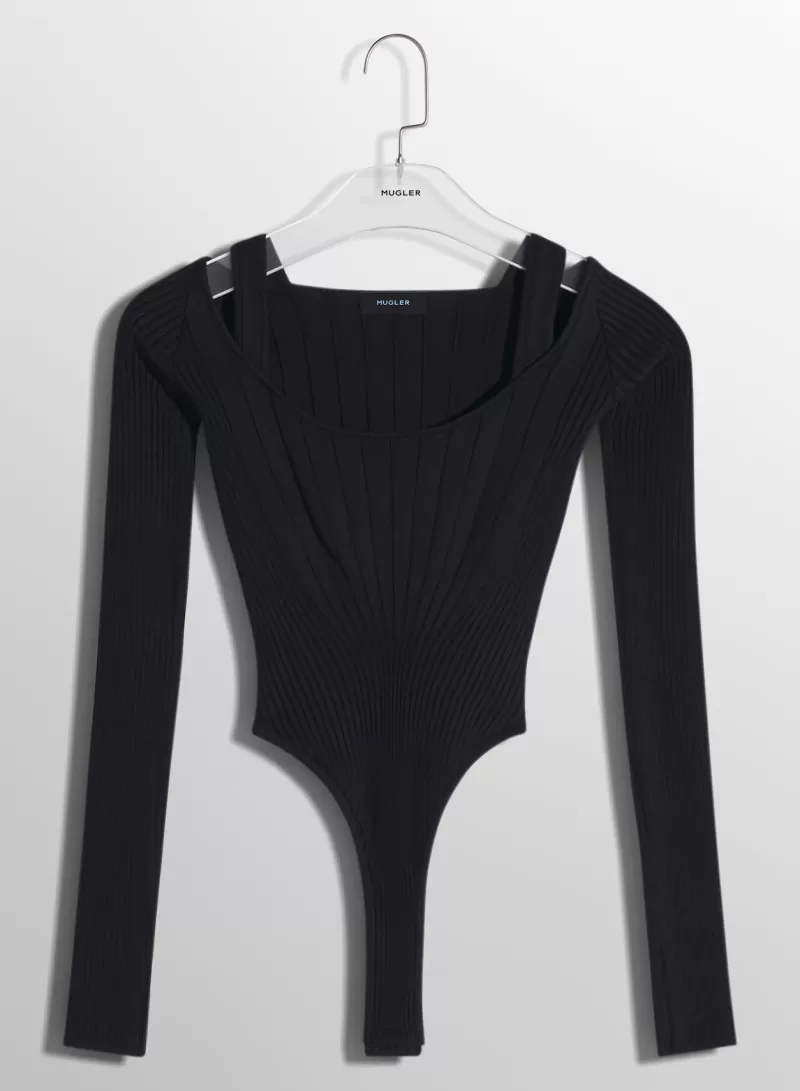 black_sculpting_knit_bodysuit_4-1.webp Store MUGLER black sculpting knit bodysuit