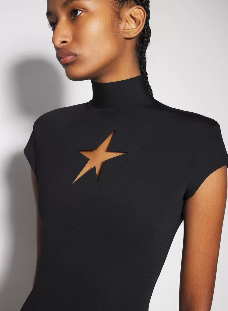 Sale MUGLER black star mini dress