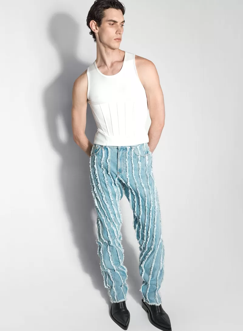 blue_raw_edge_spiral_baggy_jeans_2-1.webp Online MUGLER blue raw edge spiral baggy jeans
