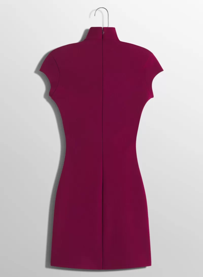 New MUGLER burgundy star mini dress