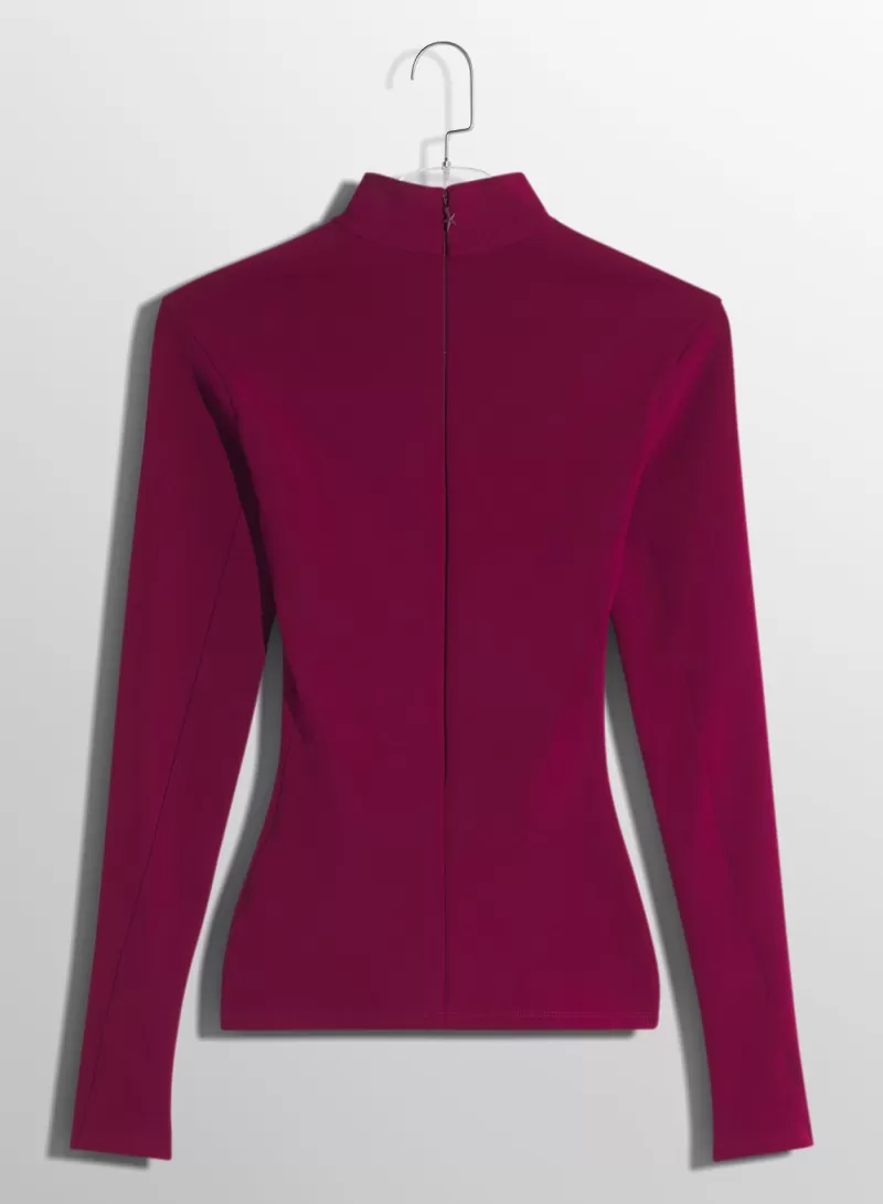 Sale MUGLER burgundy star top
