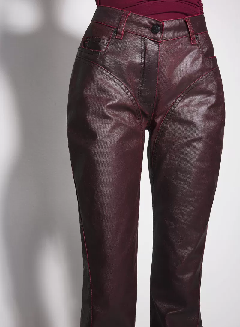 burgundy_waxed_denim_pants_2-1.webp Clearance MUGLER burgundy waxed denim pants