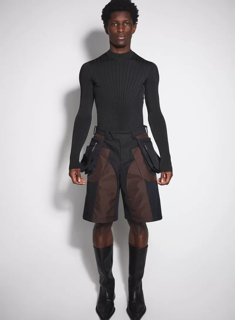 chocolate_technical_fabric_cargo_shorts_2-3.webp Cheap MUGLER chocolate technical fabric cargo shorts