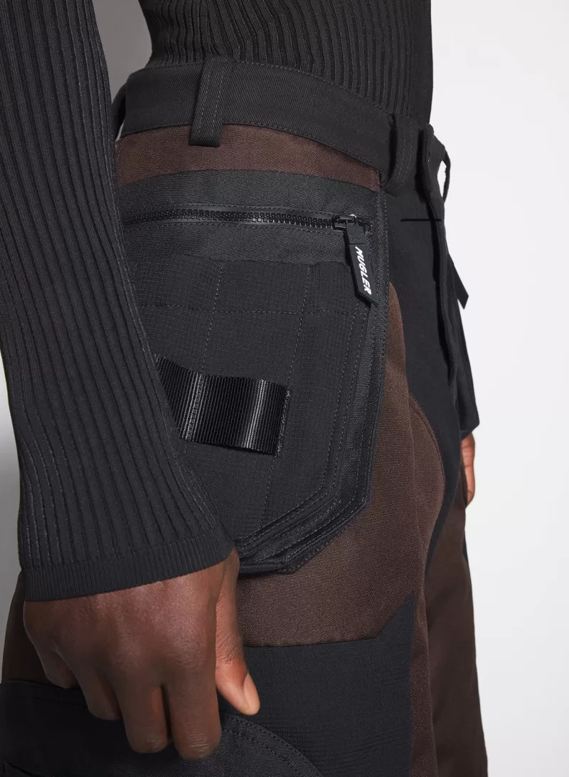 chocolate_technical_fabric_cargo_shorts_3-3.webp Cheap MUGLER chocolate technical fabric cargo shorts