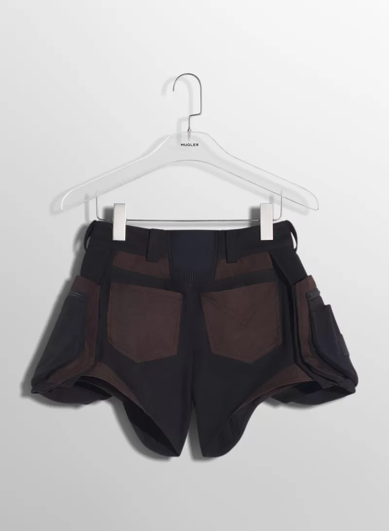 chocolate_technical_fabric_cargo_shorts_5-2.webp Cheap MUGLER chocolate technical fabric cargo shorts