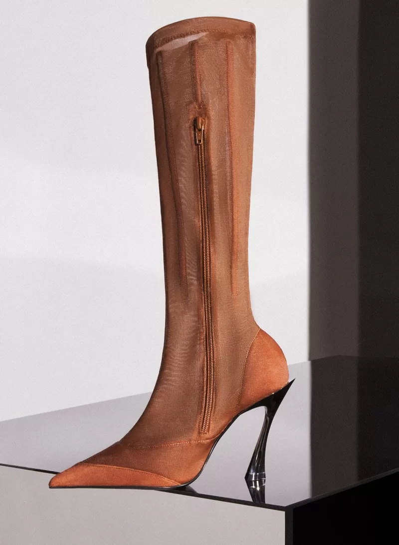 cinnamon_mesh_fang__boots_2-1.webp Hot MUGLER Cinnamon mesh Fang 95 boots