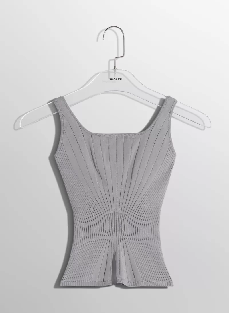 grey_sculpting_knit_tank_top_5-1.webp Best MUGLER grey sculpting knit tank top