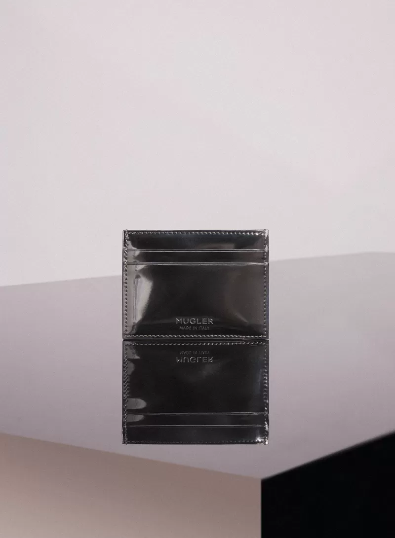 gunmetal_embossed_spiral_cardholder_2-1.webp Clearance MUGLER gunmetal embossed spiral cardholder