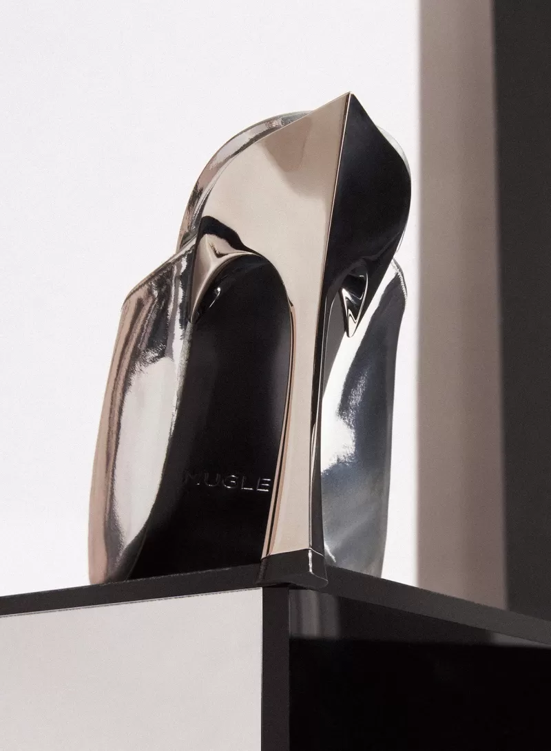 metallic_leather_fang__mules_3-2.webp Discount MUGLER Metallic leather Fang 95 mules