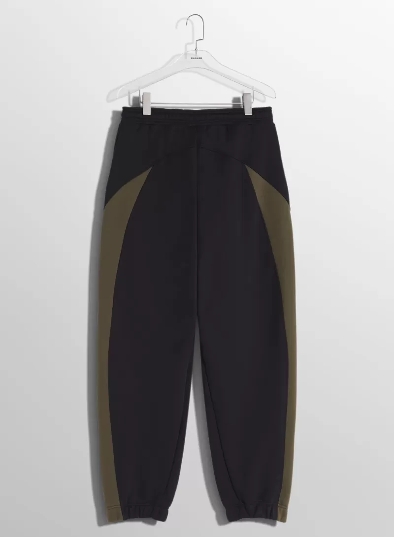 Discount MUGLER military green light fleece track pants