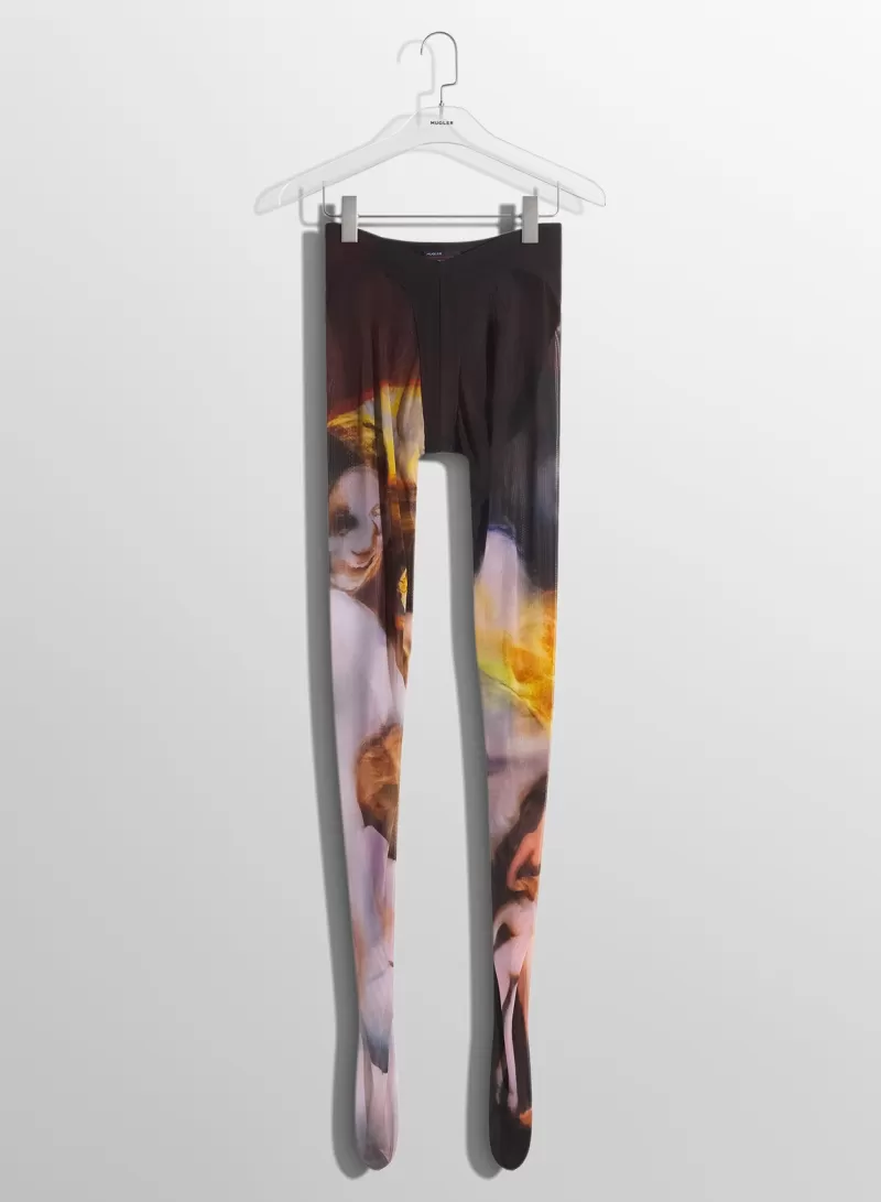 Shop MUGLER x Ambera Wellmann Impossession printed tights