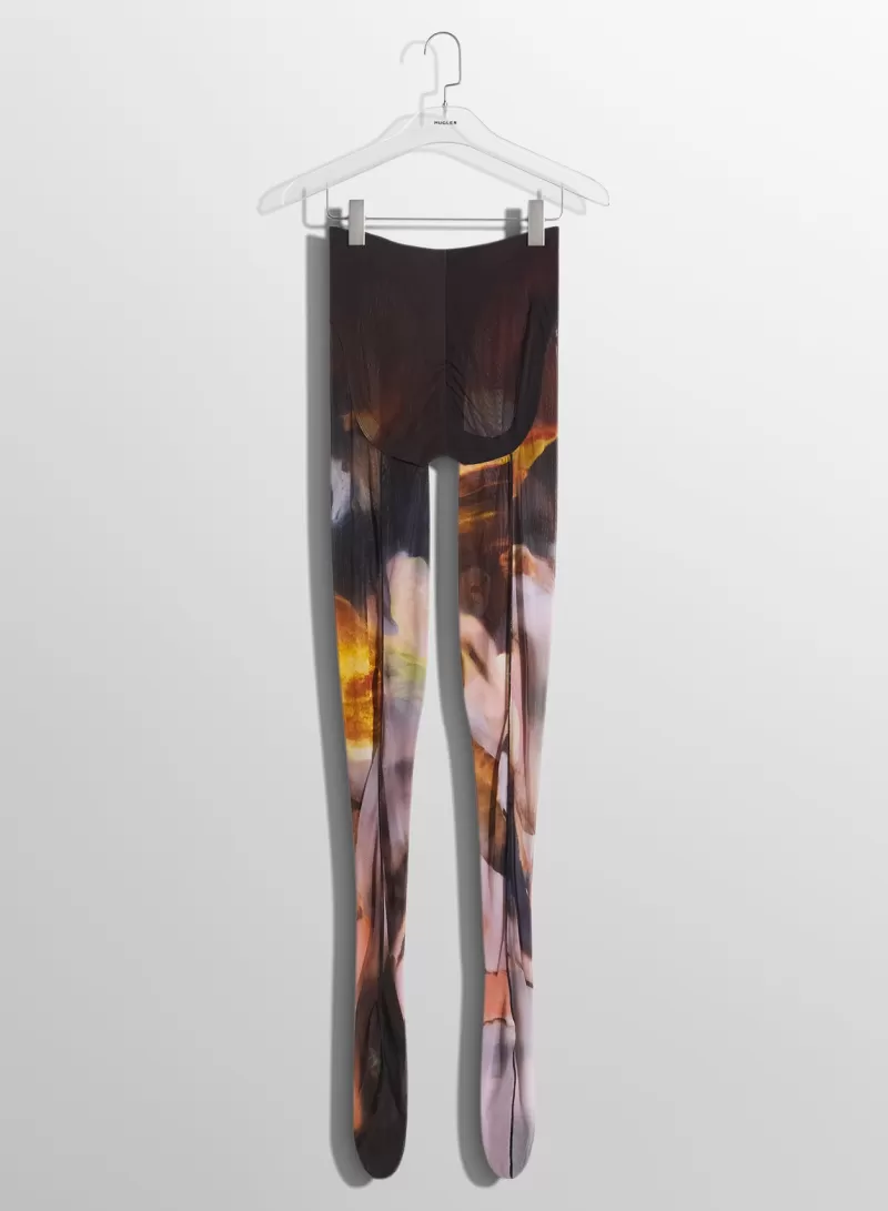 Shop MUGLER x Ambera Wellmann Impossession printed tights