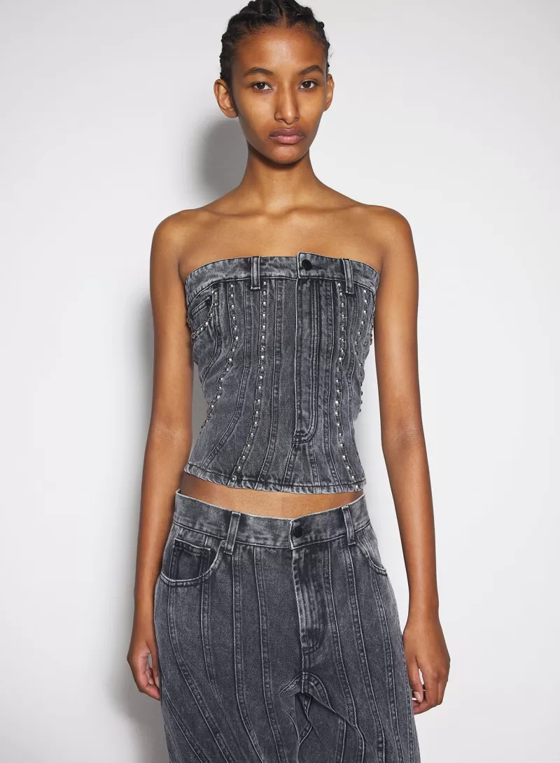washed_black_spiral_denim_studded_bustier_3-1.webp Outlet MUGLER washed black spiral denim studded bustier