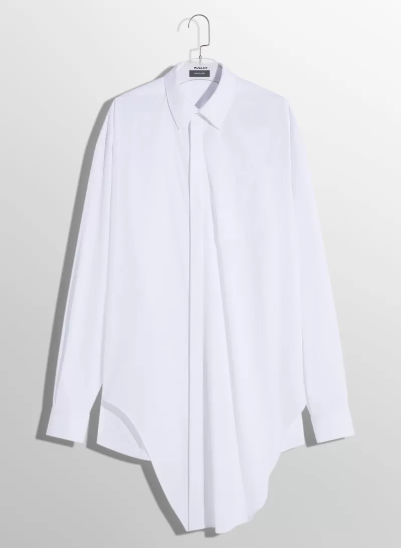 white_knotted_poplin_shirt_4-1.webp Clearance MUGLER white knotted poplin shirt