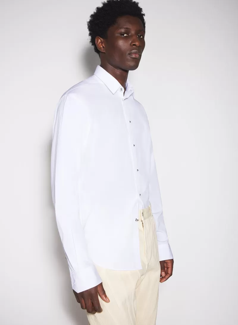 Hot MUGLER white poplin shirt
