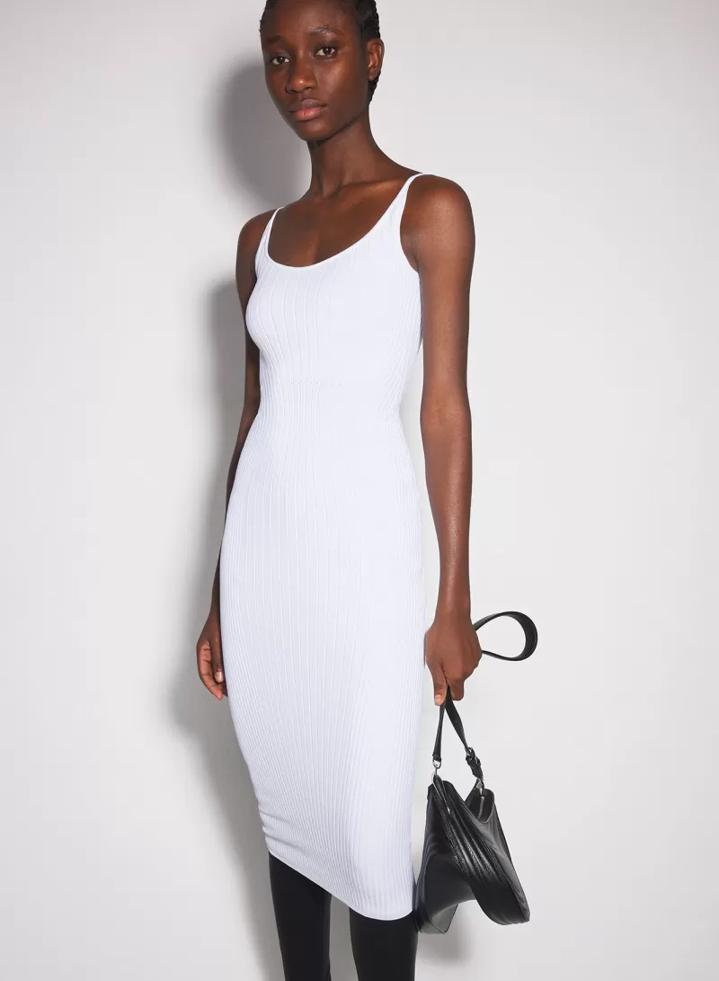 Fashion MUGLER white sculpting knit dress